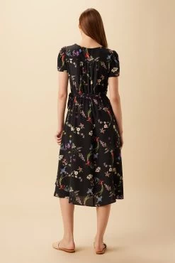 Ellie Washable Silk Dress - Marin Floral 6 Ellie Washable Silk Dress - Marin Floral -Vibe Wardrobe Shop 7912 Ellie Silk Marin Floral 3