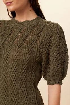 Bella Organic Cotton Dress - Calla Green -Vibe Wardrobe Shop 7915 Bella OL ONLY Calla Green 4