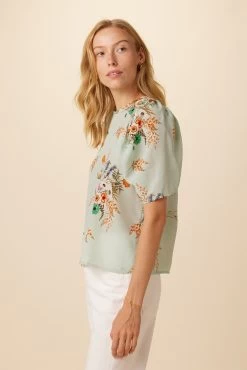Sylvia Washable Silk Blouse - Cannes Floral 7 Sylvia Washable Silk Blouse - Cannes Floral -Vibe Wardrobe Shop 7935 Sylvia Silk Cannes Floral 2
