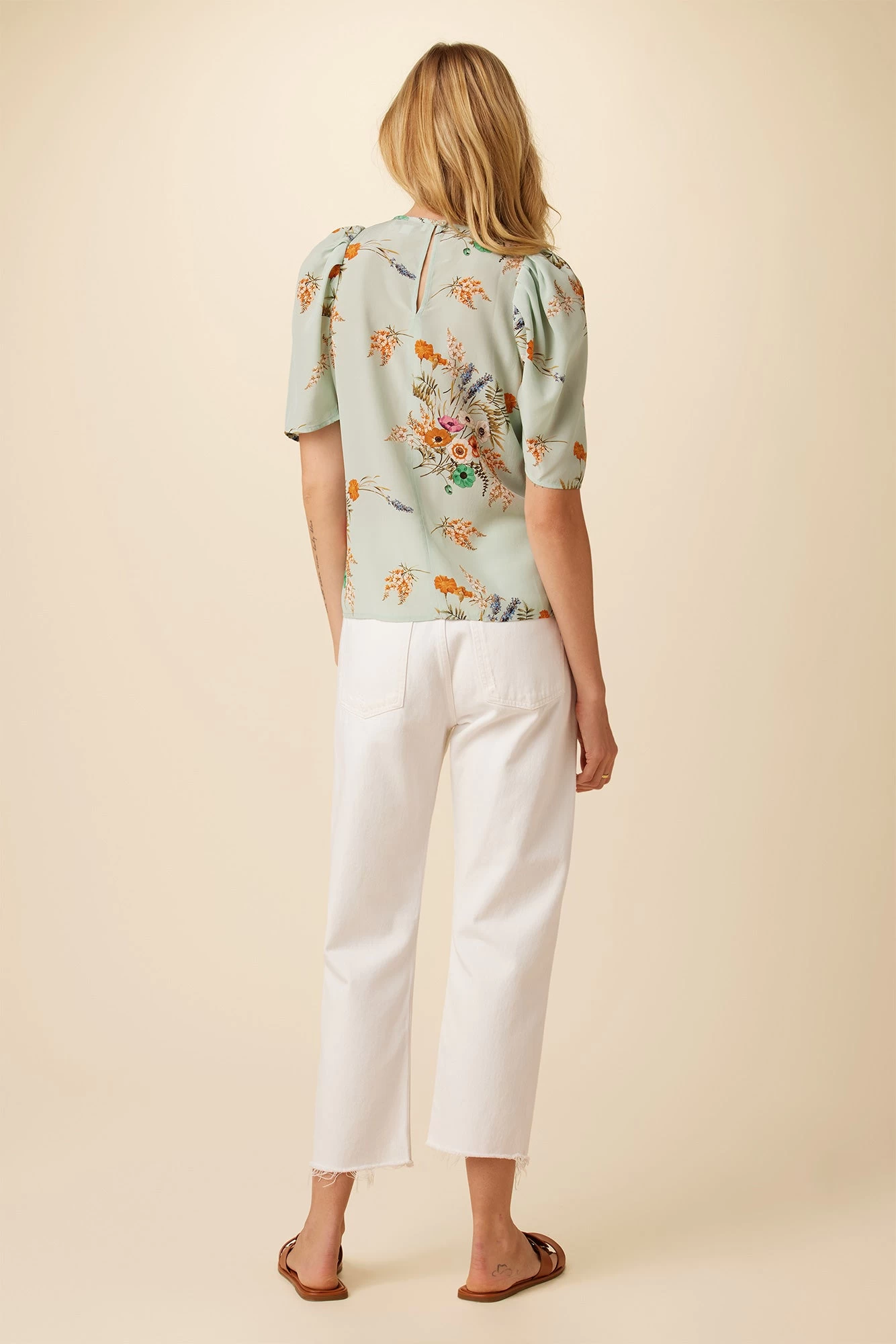 Sylvia Washable Silk Blouse - Cannes Floral 4 Sylvia Washable Silk Blouse - Cannes Floral - Image 4