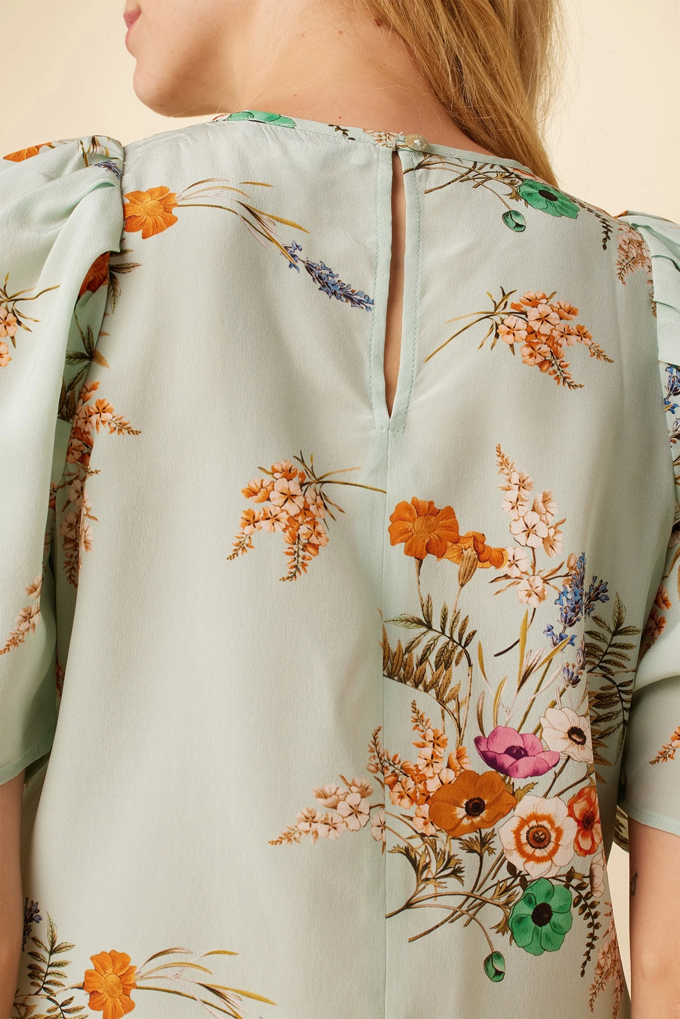 Sylvia Washable Silk Blouse - Cannes Floral 5 Sylvia Washable Silk Blouse - Cannes Floral - Image 5
