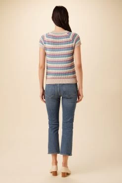Rosario Sweater Tee - Multi Stripe 6 Rosario Sweater Tee - Multi Stripe -Vibe Wardrobe Shop 7953 Rosario Multi Stripe 3