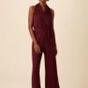 Agnes Dream Knit Jumpsuit - Plum