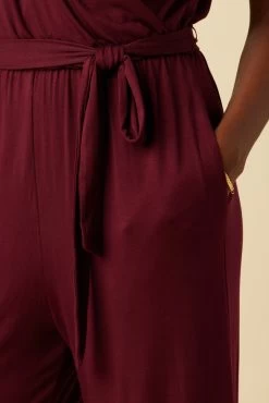 Agnes Dream Knit Jumpsuit - Plum -Vibe Wardrobe Shop 7996 Agnes Jumpsuit Plum 4