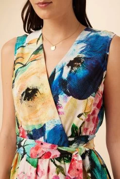 Hanne Washable Silk Maxi Dress - Full Bloom -Vibe Wardrobe Shop 9223 Hanne Full Bloom 4