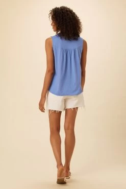 Hartley Reverie Slub Tank - Sky -Vibe Wardrobe Shop 9317 Hartley Sky 3