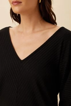 Manette Riviera Rib Top - Black 7 Manette Riviera Rib Top - Black -Vibe Wardrobe Shop 9331 Manette Black 4