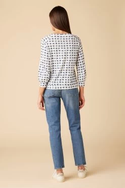 Issa Raglan Slub Tee - Squared Up White -Vibe Wardrobe Shop 9400 Issa Slub Squared Up White 3