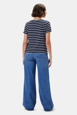 Berkeley Dream Knit Tee - Basque Stripe 6 Berkeley Dream Knit Tee - Basque Stripe -Vibe Wardrobe Shop 9493 Berkeley Basque Stripe 3