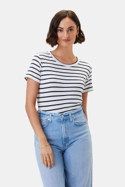 Berkeley Dream Knit Tee - Marine Stripe