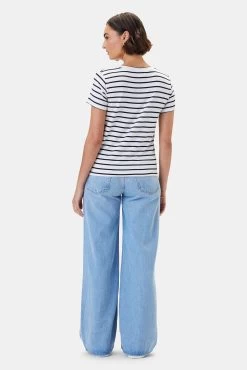 Berkeley Dream Knit Tee - Marine Stripe -Vibe Wardrobe Shop 9493 Berkeley Marine Stripe 3