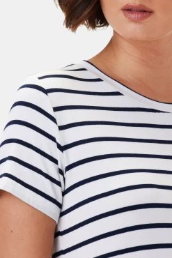 Berkeley Dream Knit Tee - Marine Stripe -Vibe Wardrobe Shop 9493 Berkeley Marine Stripe 4