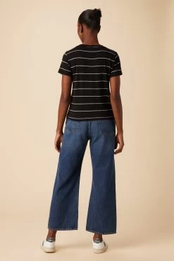 Berkeley Dream Knit Tee - Black Havana Stripe 6 Berkeley Dream Knit Tee - Black Havana Stripe -Vibe Wardrobe Shop 9493 SS Berkeley Black Havana Stripe 3