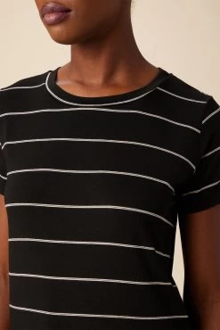 Berkeley Dream Knit Tee - Black Havana Stripe 7 Berkeley Dream Knit Tee - Black Havana Stripe -Vibe Wardrobe Shop 9493 SS Berkeley Black Havana Stripe 4
