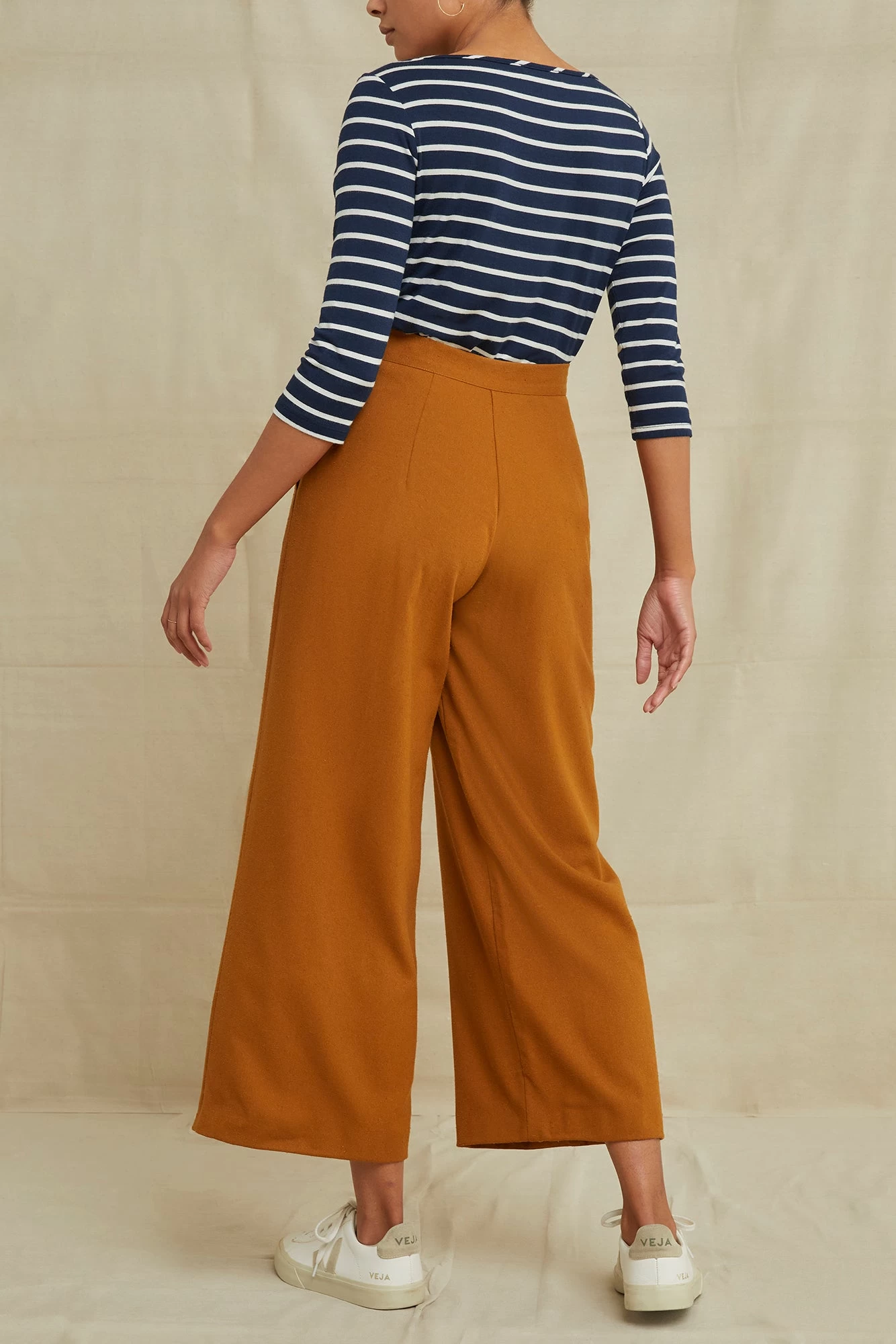 Patsy Silk Noil Pant - Golden Tan 3 Patsy Silk Noil Pant - Golden Tan - Image 3