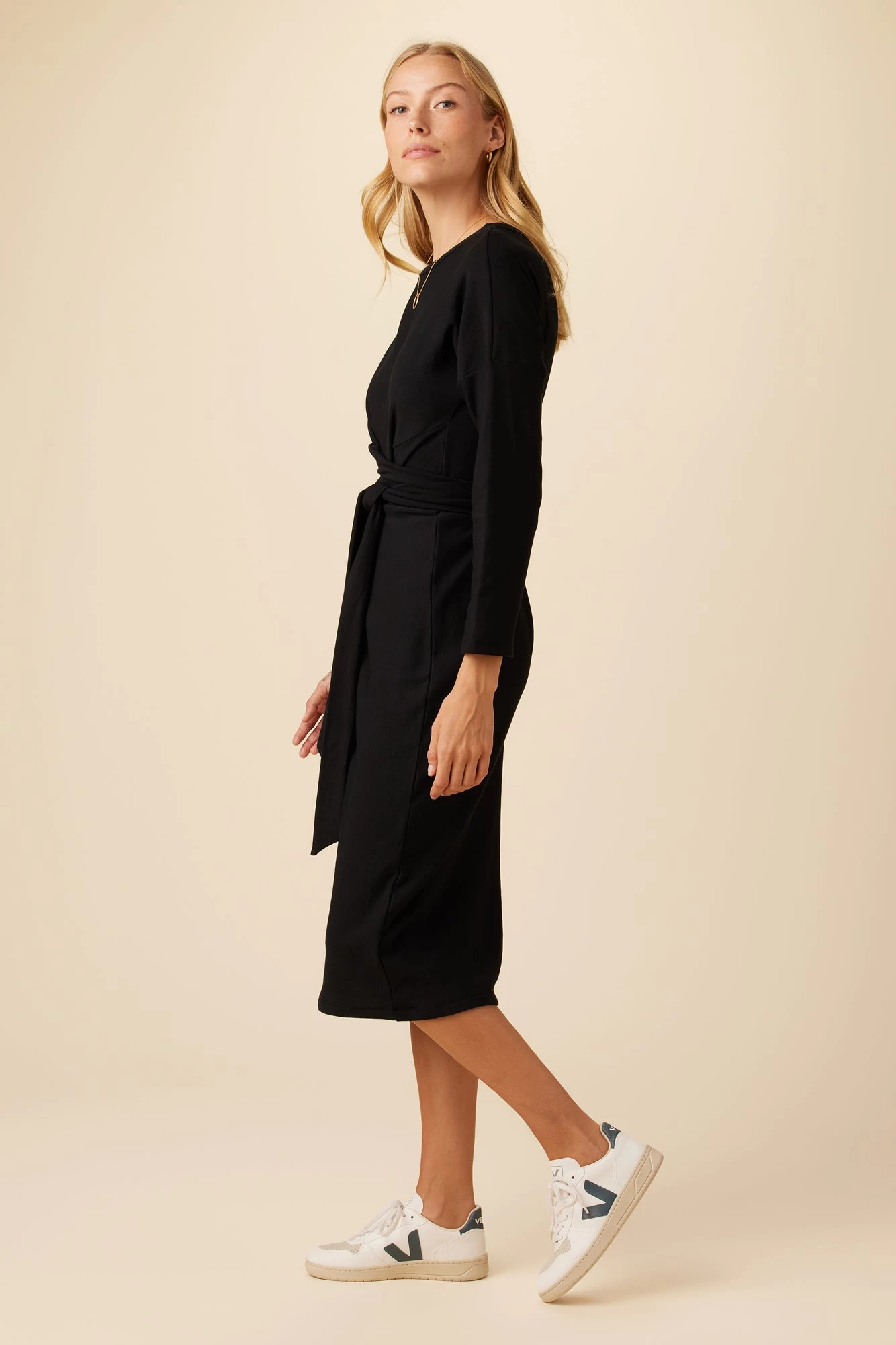 Russo Luxe Fleece Dress - Black 2 Russo Luxe Fleece Dress - Black - Image 2