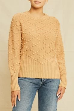 Cherie Organic Cotton Sweater - Tan