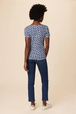 Cara Reverie Knit Tee - Calico Navy -Vibe Wardrobe Shop 9818R1 SS Cara Calico Navy 3