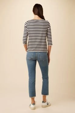 Cecelia Reverie Knit Tee - Paris Stripe -Vibe Wardrobe Shop 9819 Cecelia Paris Stripe 3