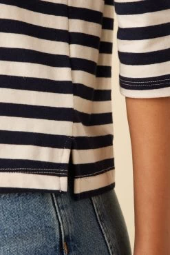 Cecelia Reverie Knit Tee - Paris Stripe -Vibe Wardrobe Shop 9819 Cecelia Paris Stripe 4