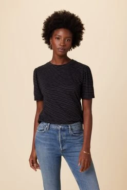 Odilia Reverie Slub Tee - Nissi Stripe Black