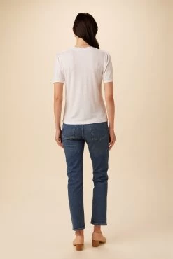 Odilia Reverie Slub Tee - White 6 Odilia Reverie Slub Tee - White -Vibe Wardrobe Shop 9828 Odilia Slub White 3