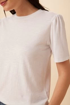 Odilia Reverie Slub Tee - White 7 Odilia Reverie Slub Tee - White -Vibe Wardrobe Shop 9828 Odilia Slub White 4