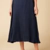 Blaze Cottonseed Cupro Skirt - Navy
