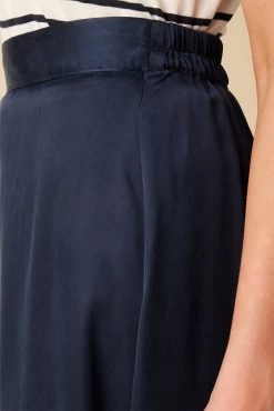 Blaze Cottonseed Cupro Skirt - Navy -Vibe Wardrobe Shop 9837 Blaze Cupro Navy 5