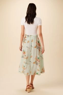 Blaze Washable Silk Skirt - Cannes Floral -Vibe Wardrobe Shop 9838 Blaze Cannes Floral 3