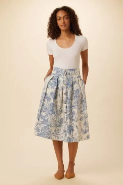 Mariah Organic Cotton Skirt - Cotswolds -Vibe Wardrobe Shop 9860 Mariah Cotswolds 5