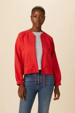 Roux Femme Fete Jacket - Zinnia -Vibe Wardrobe Shop 9984 Roux Tencel Zinnia 4