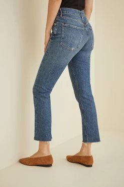 AGOLDE Riley Raw Hem Jean 8 AGOLDE Riley Raw Hem Jean -Vibe Wardrobe Shop AGOLDE Riley High Rise Straight Crop RAW Disguise 111 web