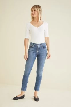 AGOLDE Toni Mid Rise Straight Jean