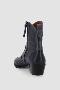 Alohas Buffalo Blues Leather Ankle Boots - Blue -Vibe Wardrobe Shop BTWCQ1 51 4