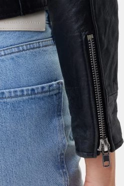 Deadwood Joan Leather Biker Jacket - Black -Vibe Wardrobe Shop DEADWOOD Joan Biker Jacket Black 5 c4e8a58b c08c 4a98 a03c acf0dc734557