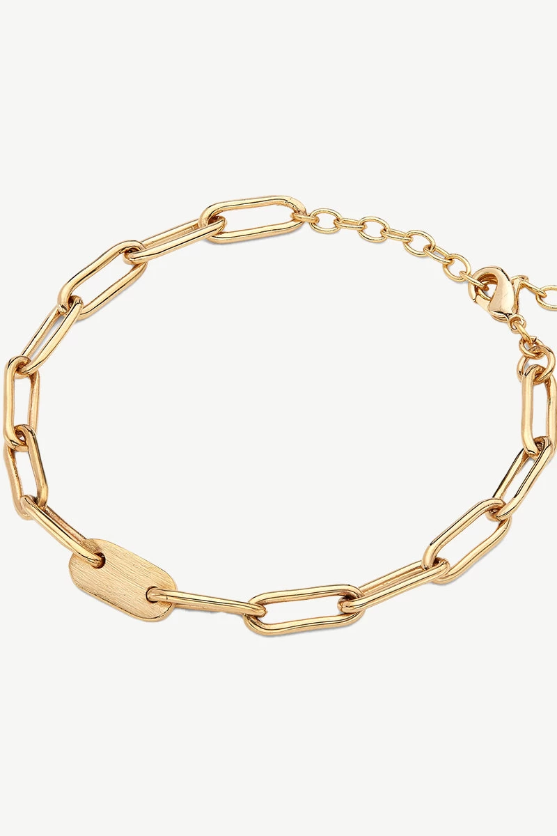 SOKO Delicate Ellipse Bracelet - Gold 1 SOKO Delicate Ellipse Bracelet - Gold
