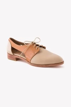 Lorena Oxfords -Vibe Wardrobe Shop Lorena Cream Scotch 3