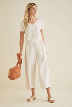 Beaumont Nicole Culottes -Vibe Wardrobe Shop Nicole Culottes Cream 0564 web