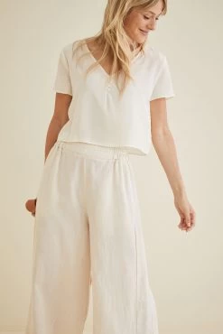 Beaumont Nicole Culottes -Vibe Wardrobe Shop Nicole Culottes Cream 0600 web