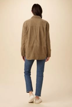 Deadwood Shoreline Suede Jacket - Army Green 7 Deadwood Shoreline Suede Jacket - Army Green -Vibe Wardrobe Shop TBD Shoreline Jacket Army Green 3