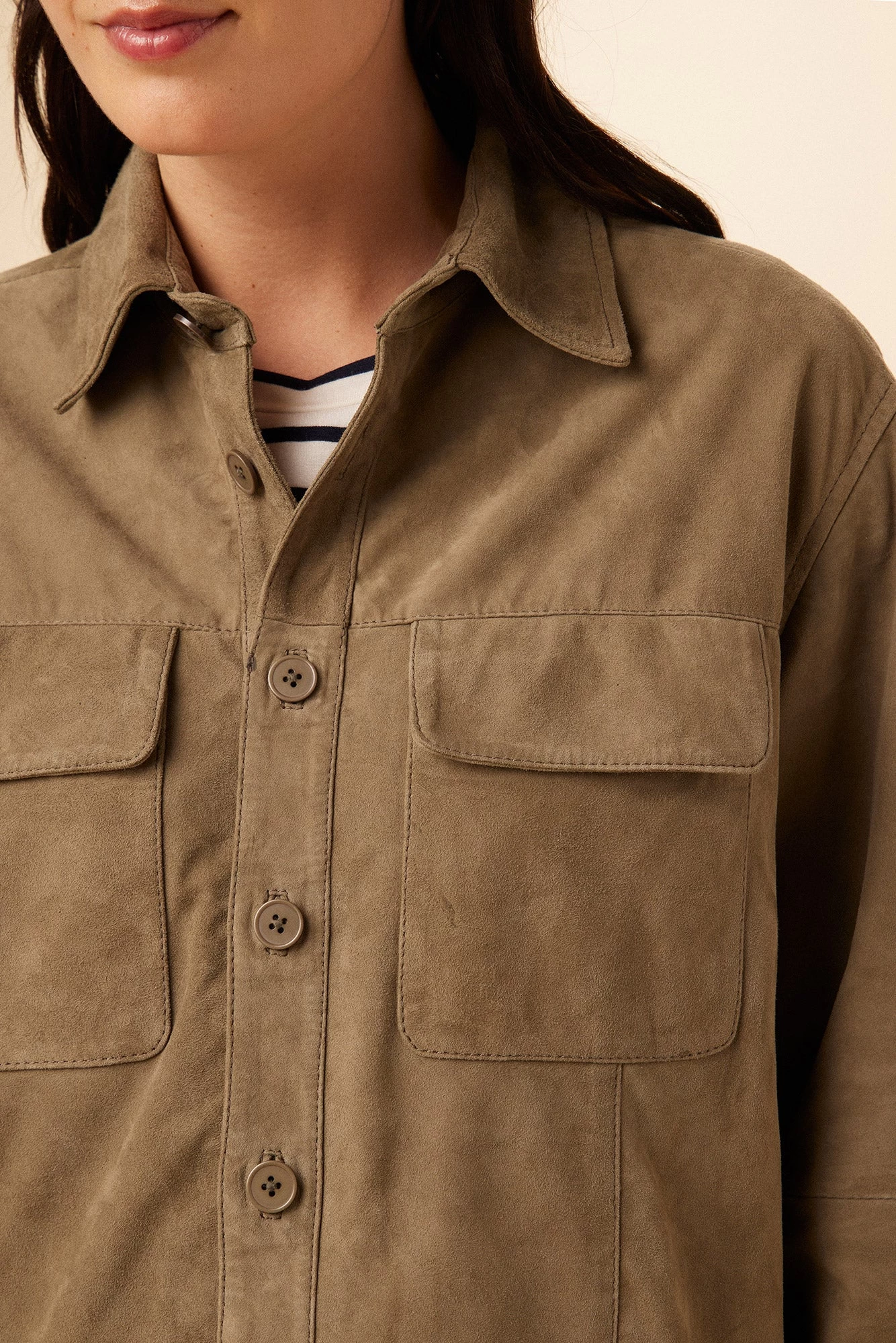 Deadwood Shoreline Suede Jacket - Army Green 4 Deadwood Shoreline Suede Jacket - Army Green - Image 4