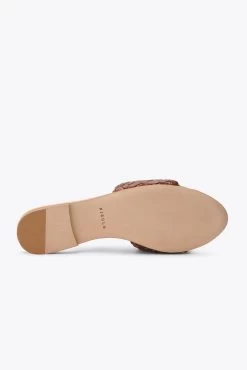 Nisolo Isla Woven Slide Sandal - Brandy 13 Nisolo Isla Woven Slide Sandal - Brandy -Vibe Wardrobe Shop WF 0030 BRA Bottom 1