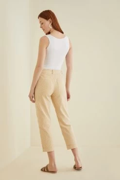 Kowtow Exclusive Edition Pants - Mustard Stripe -Vibe Wardrobe Shop kowtow exclusive edition pant mustard stripe 0087 web 9e8983a3 f4b2 49a1 af11 ee2b93384fc1