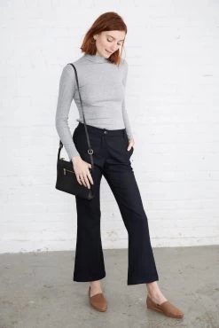 Nadette Pant -Vibe Wardrobe Shop nadette navy 047 LEAD w