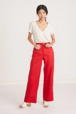 Kowtow Stage Pant -Vibe Wardrobe Shop stage pant red 002 web