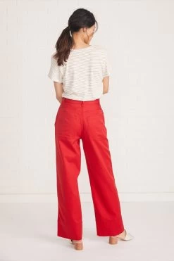 Kowtow Stage Pant -Vibe Wardrobe Shop stage pant red 045 web