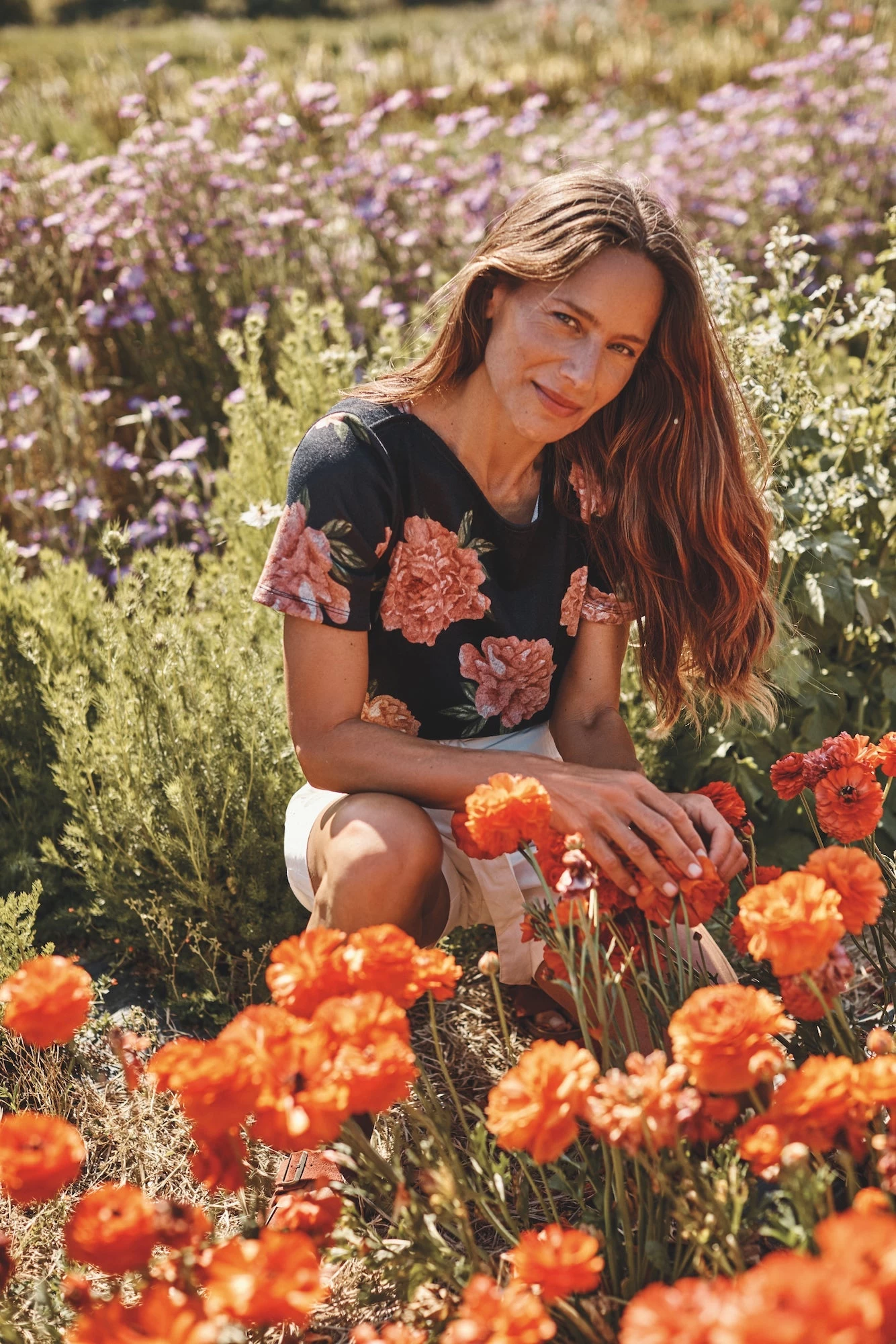 Cecelia Upcycled Tee - San Clemente Floral 1 Cecelia Upcycled Tee - San Clemente Floral