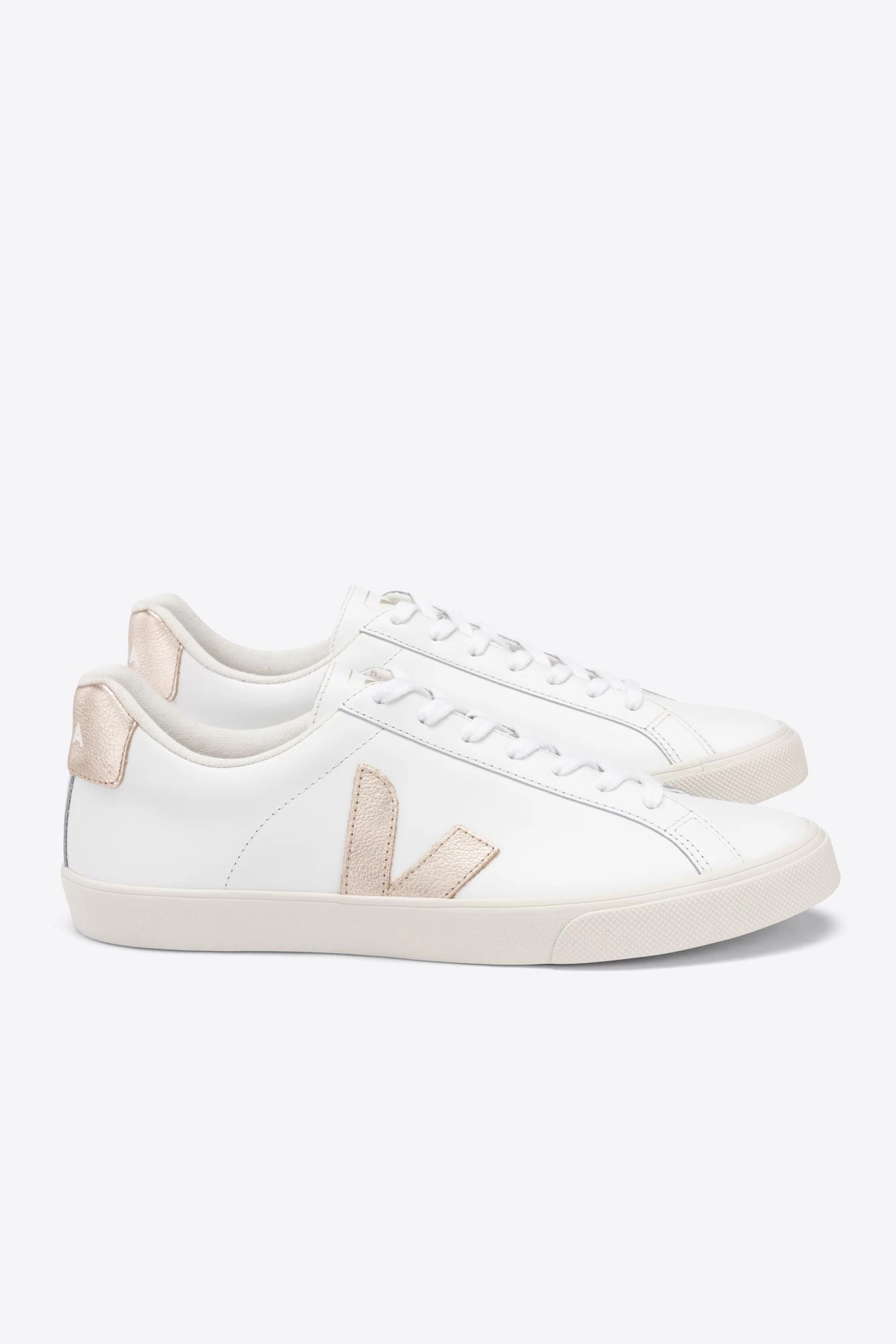 Veja Esplar Logo Sneaker - Extra White Platine 1 Veja Esplar Logo Sneaker - Extra White Platine