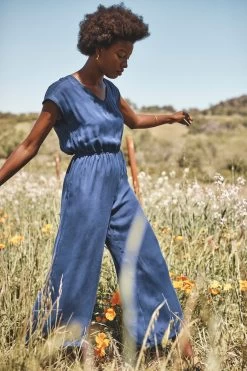 Wynnie Cupro Jumpsuit - Lapis -Vibe Wardrobe Shop winnie lapis 126 a45aafb6 aacc 4b17 a4aa d871c7d6ce2b